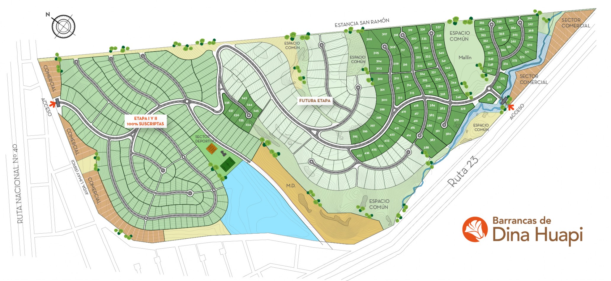 LOTE BARRANCAS DE DINA HUAPI - 1165m2 