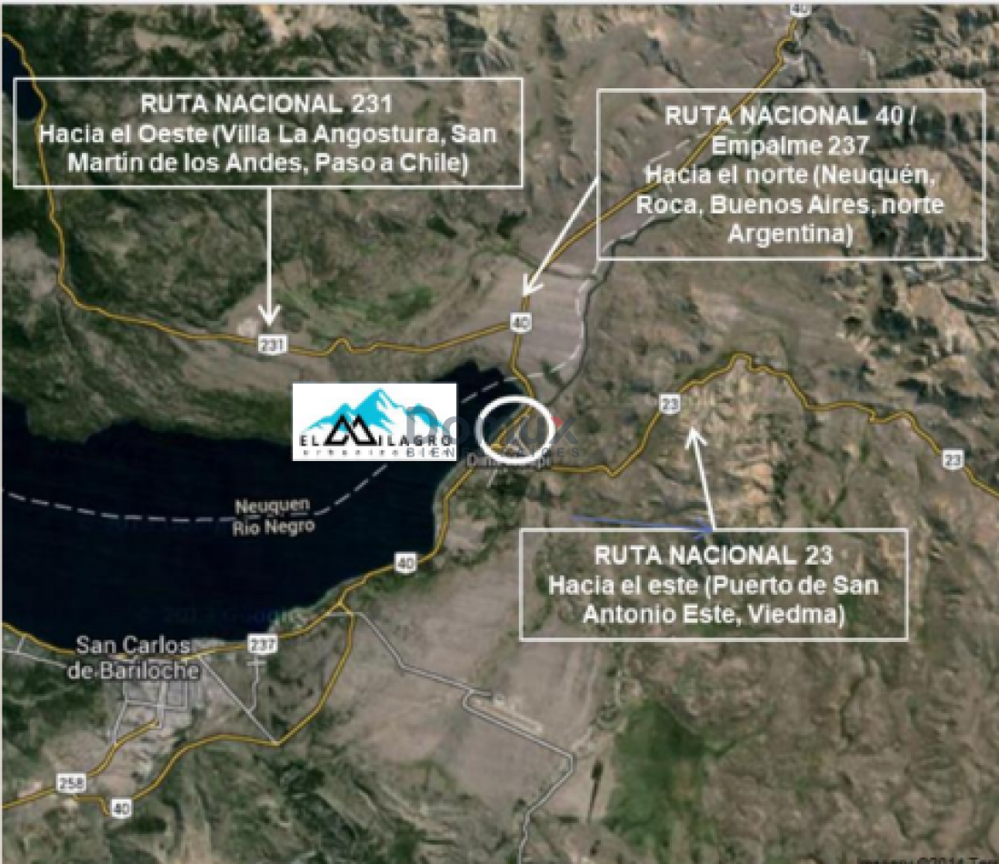 LOTE sobre El Ñandu - Dina Huapi- Urbanizacion " El Milagro" 